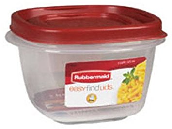 Rubbermaid 7J60 Easy Find Lid Square 2-Cup Food Storage (Pack of 8 Containers)