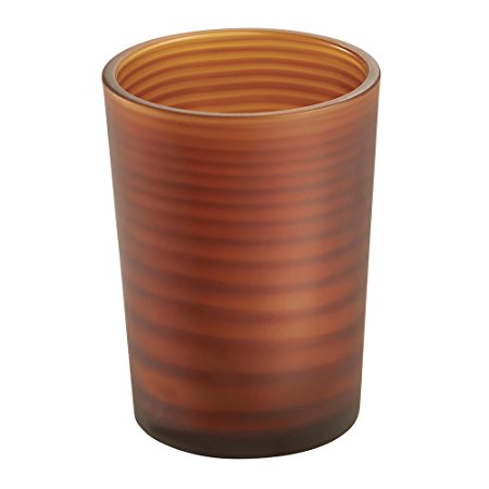 InterDesign Lotus Tumbler Cup for Bathroom Vanity Countertops - Brown