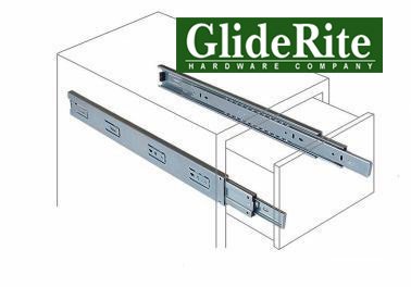 GlideRite Hardware 1470-Z - 14-inch 100 Lb. Full Extension Ball Bearing Drawer Slides with 1" Over-travel