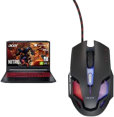 Acer Nitro 5 AN515-55-53E5 Gaming Laptop | Intel i5-10300H | NVIDIA GeForce RTX 3050 | 15.6" FHD 144Hz IPS | 8GB DDR4 | 256GB SSD | Wi-Fi 6 Nitro Gaming Mouse III: 6D Optical Gaming Mouse