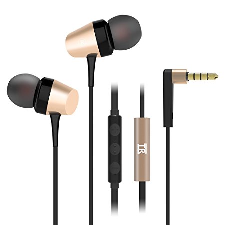 Earphones,TechRise Stereo Headphones Earbuds with Microphone and Volume Control ,High Definition, In-ear, Tangle Free, Noise Isolating , HEAVY DUTY BASS for iPhone SE ,iPhone 6s ,iPhone 6s Plus, iPhone 6, 6 Plus, 5 5c 5s 4s iPad iPod Touch, Samsung Galaxy S7 S6 S5 S4 S3 Note 3 2 and More