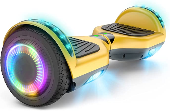 SISIGAD Hoverboard Self Balancing Scooter 6.5" Two-Wheel Self Balancing Hoverboard with Bluetooth Speaker and LED Lights Electric Scooter for Adult Kids Gift