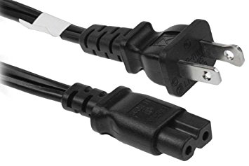 SF Cable 10 ft 18 AWG 2-Slot Polarized Power Cord (IEC320C7 to NEMA 1-15P)