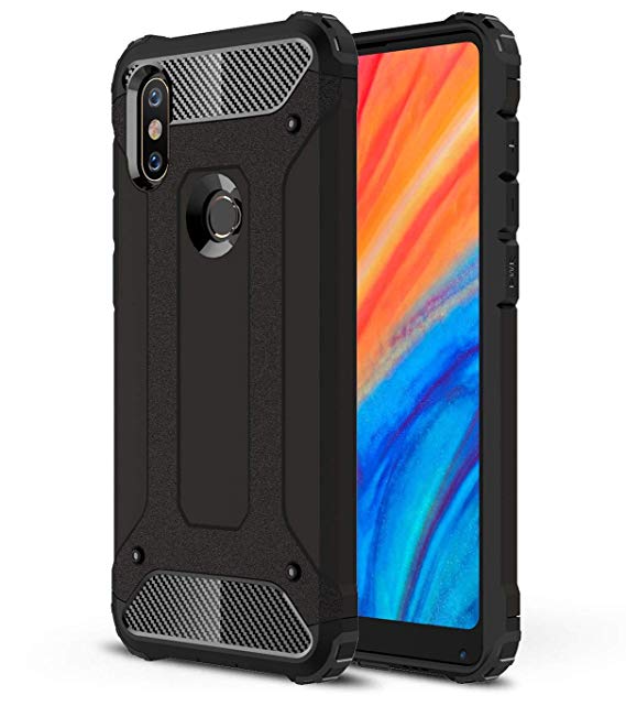 Taiaiping Armor Series for Xiaomi Mix 2s, Full Body Defender Phone Case Cover Xiaomi Mix 2s (Black)