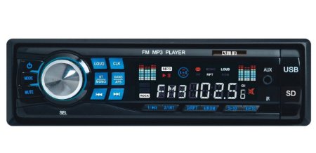 Masione Car Audio Stereo Head Unit In Dash 12V FM Receiver with Mp3 Player & USB SD Input AUX Receiver   Remote Control