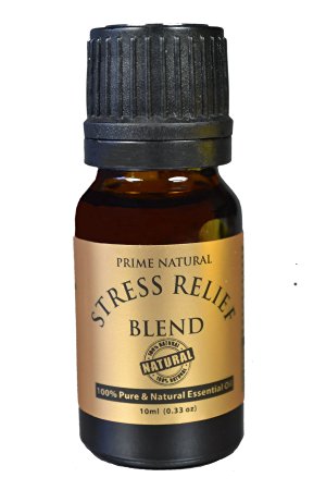 Stress Relief Essential Oil Blend 10ml - 100% Natural Pure Undiluted Therapeutic Grade for Aromatherapy, Scents & Diffuser - Depression, Anxiety Relief, Relaxation, Boost Mood, Uplifting, Calming