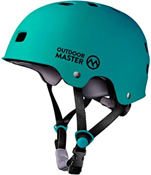 OutdoorMaster Skateboard Cycling Helmet - ASTM & CPSC Certified Two Removable Liners Ventilation Multi-Sport Scooter Roller Skate Inline Skating Rollerblading for Kids, Youth & Adults