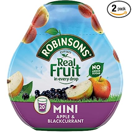 Robinsons Squash'd Apple & Blackcurrant No Added Sugar (66ml) - Pack of 2