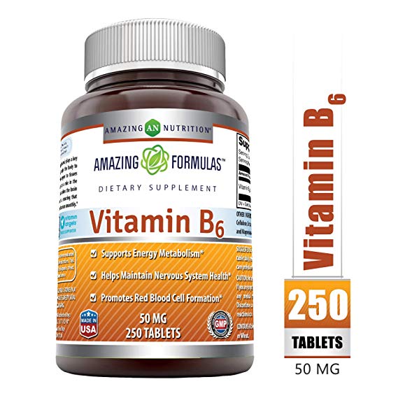 Amazing Formulas Vitamin B6-50mg 250 Tablets