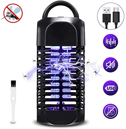 Mosquito Killer Lamp UV Bug Zapper Light Mosquito Trap SOLMORE Portable Insect Killer, USB Pest Control Repellent Traps for Bedroom Living Room Office