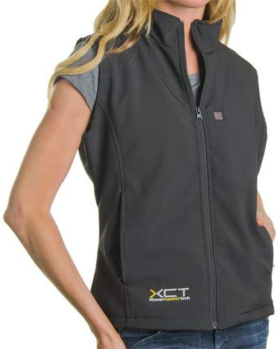 Venture Heat Women's City Collection Heated Soft Shell Vest (Black, Large)