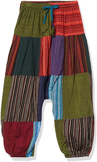 SHOPOHOLIC FASHION Children Hippie Harem Loose Boho Trouser Hippy Colorful Kids Retro Comfy Pants