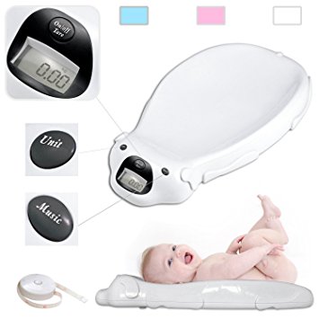 Babyfiled - White Digital Electronic Baby Scale Weighing Scale with Music including batteries Max. 20KG