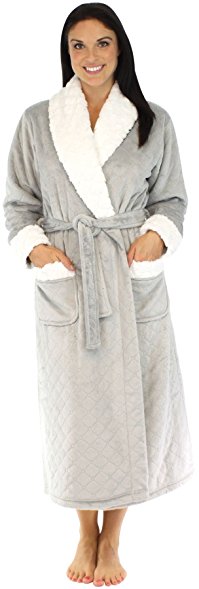 PajamaMania Women’s Plush Fleece Luxury Long Robe