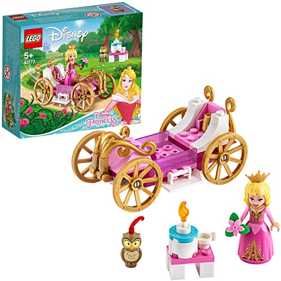 LEGO 43173 Disney Princess Aurora's Royal Carriage Playset, Sleeping Beauty Toy