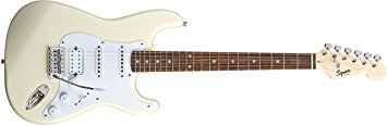 Squier by Fender Bullet Strat Beginner Electric Guitar HSS - Arctic White - Rosewood Fingerboard