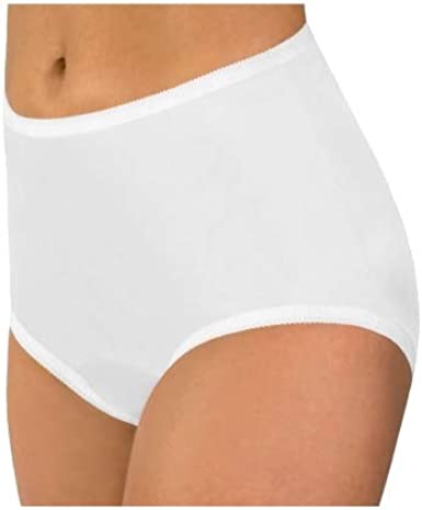 Carole Brand - Classic Nylon Panties For Women Full Cut, High Rise Briefs - Pack of 3 (New and Improved Fit)