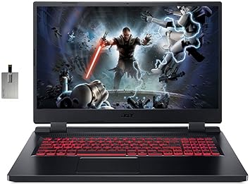 acer 2022 Nitro 5 17.3" FHD 144Hz FHD IPS Gaming Laptop, Intel Core i5-12500H Processor, 32GB RAM, 2TB PCIe SSD, Backlit Keyboard, NVIDIA GeForce RTX 3050 Graphics, Windows 11, Black, 32GB USB Card