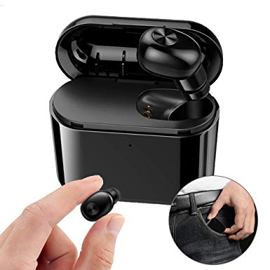 Bluetooth Headset, Mini Earbuds in-Ear Headphones, 48-Hour Battery Life, Invisible Headset with Microphone (Hands-Free Calling) (1 Piece)