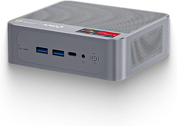 Beelink SER5 Mini PC with AMD Ryzen 7 5800H(8C/16T, up to 4.4GHz) Pre-in W11 Pro Mini Computer, 32GB DDR4 500GB NVMe SSD, 4K HD Triple Display HDMI/Type-C, WiFi 6, Bluetooth 5.2,Gray