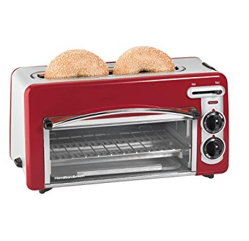 Hamilton Beach Toastation 2-in-1 2-Slice Toaster & Oven (Red)