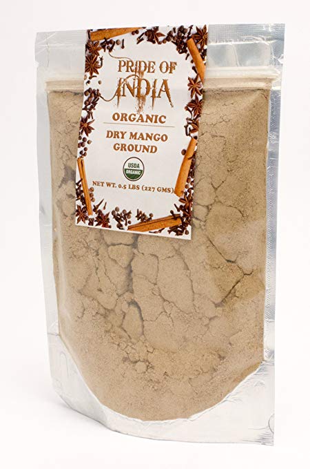 Pride Of India - Organic Dry Mango (Amchur) Powder, Half Pound