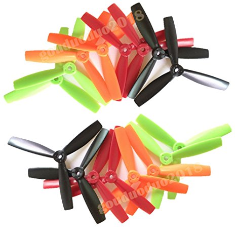 gouduoduo2018 16pcs 8pairs 5045 Props 3 blades Bullnose The "Indestructible" Propellers For Mini QAV250 ZMR250 270 280 Quadcopter