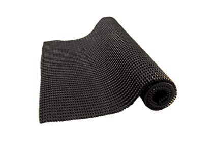 Anti-Slip Mat under rug grip Non Skid - Shelf and Drawer Liner 12" x 36" - trim to fit (Black)