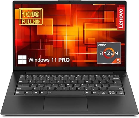 Lenovo Newest V14 Gen-4 Laptop for Business, 8GB DDR5 RAM, 256GB SSD, AMD Ryzen 5 7520U (Beat i5-1135G7), 14" FHD Display, Dolby Audio, HDMI, Type-C, Ethernet, Windows 11 Pro W/WOWPC Bundle