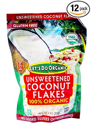 Edward & Sons Trading Co Coconut Flakes, Og, 7 Ounce (Pack of 12)