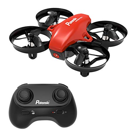 Mini Drone, Potensic A20 Altitude Hold Quadcopter Drone 2.4G 6 Axis Headless Mode Remote Control Nano Quadcopter for Beginners - Red