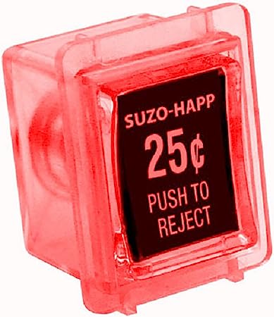 Suzo Happ Arcade Coin Door Reject Button Assembly -Red