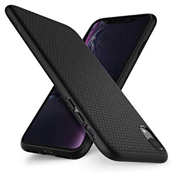 Spigen Liquid Air with Durable Flex and Easy Grip Design Designed for Apple iPhone XR Case (2018) - Matte Black