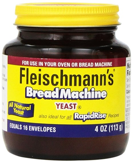 Fleischmann's Yeast for Bread Machines, 4-ounce Jars (Pack of 1)