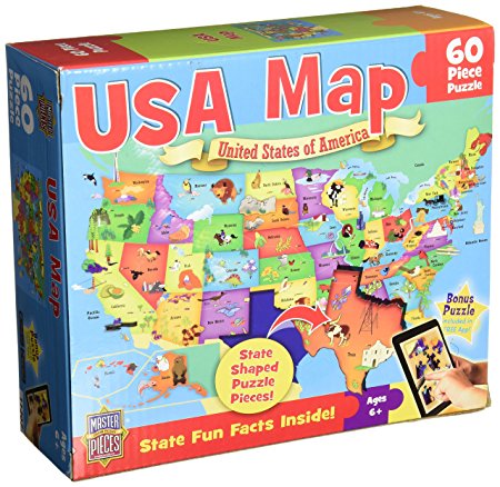 MasterPieces Puzzle Company USA Map Jigsaw Puzzle (60-Piece)