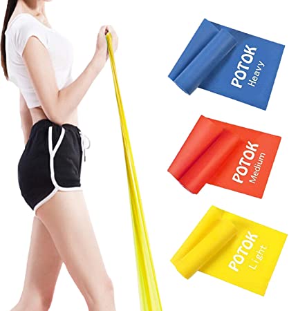 Syliver Resistance Exercise Band Kit Strength Training & Conditioning - Pilates - Resistance Bands for Mobility Strength & Rehab Premium Quality, 3Pack