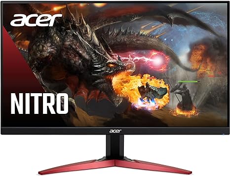 Acer Nitro 27" UHD 3840 x 2160 IPS PC Gaming Monitor | Adaptive-Sync Support (FreeSync Compatible) | 4ms (G to G) | HDR10 Support | 99% sRGB | 1 x Display Port 1.2 & 2 x HDMI 2.0 | KG272K Lbmiipx