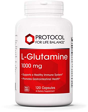 Protocol For Life Balance - L-Glutamine 1000 mg - Supports a Healthy Immune System and Gastro-Intestinal Health while Aiding Exercise Recovery - 120 Capsules