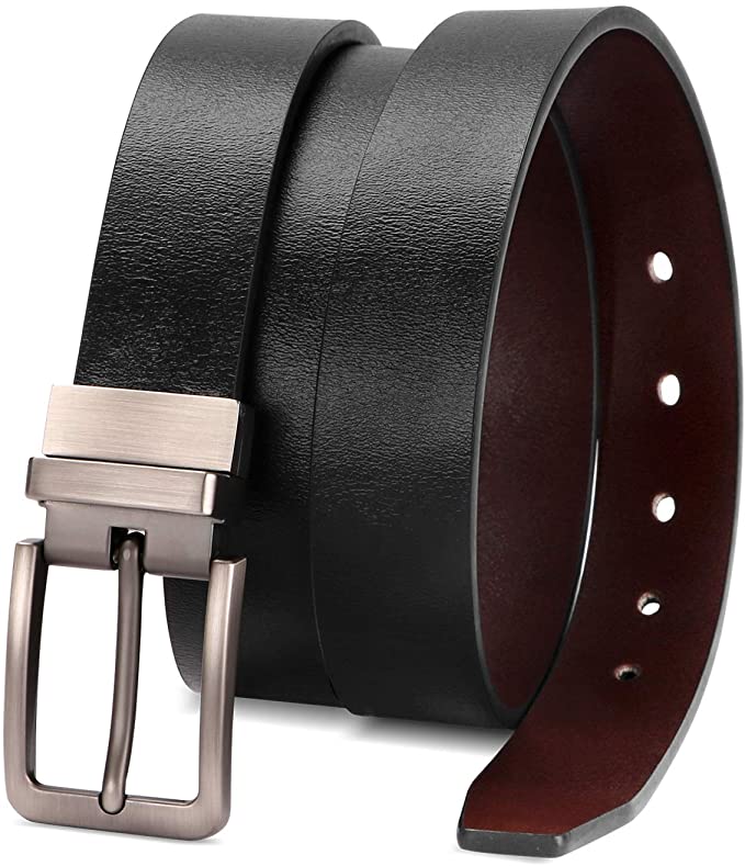 Women's Leather Belt - Arrival Leather Ladies Belt for Women with Rotated Metal Buckle 1.1 inch