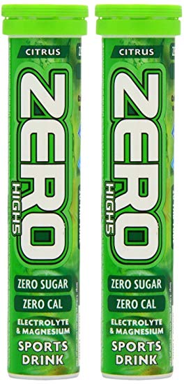 High 5 Zero Hydration Tablets 1 Tube x 20 Citrus (2 Tubes)