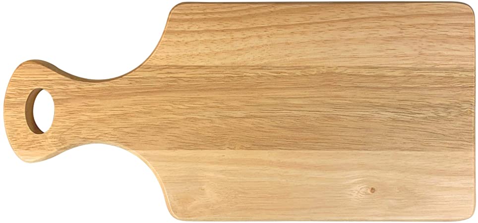 Apollo Housewares Hardwearing Serving Handle Cheeseboard, Bread Tray Wooden Paddleboard, Chopping, Cutting Board, Wood, Brown