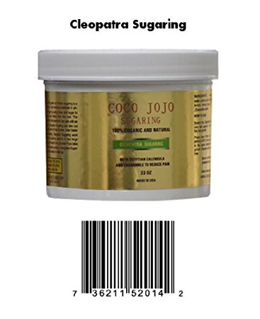 33 Oz Cocojojo Sugar Wax Sugaring Hair Removal 100% Natural Paste + Short Tutorial Cd 100% Organic and Natural with Egyptian Calendula and Chamomile Epilation Waxing - Cleopatra Sugaring Hair Remover - Sugaring Gel