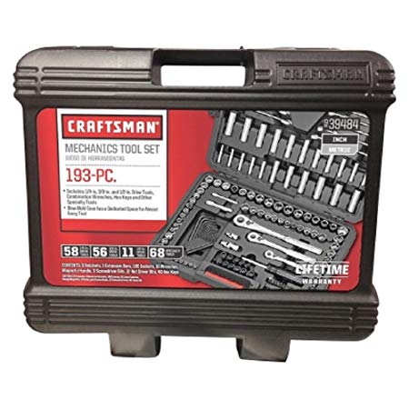 CRAFTSMAN Mechanics Tool Kit, 1/4-Inch Drive, 193 Pieces (939484)