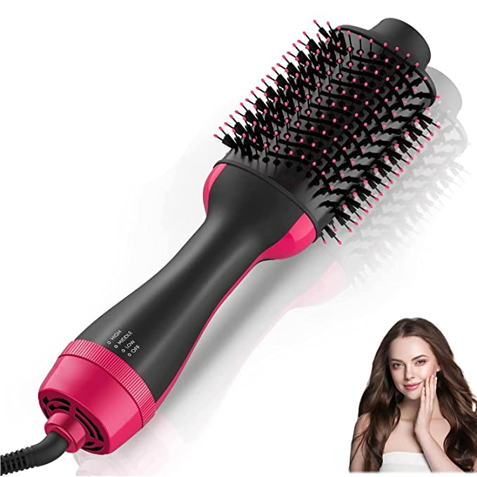 Hair Dryer Brush Blow Dryer Brush in One, 4 in 1 Styling Tools, Hair Dryer and Styler Volumizer, Hot Air Brush for Drying, Straightening, Curling, Salon