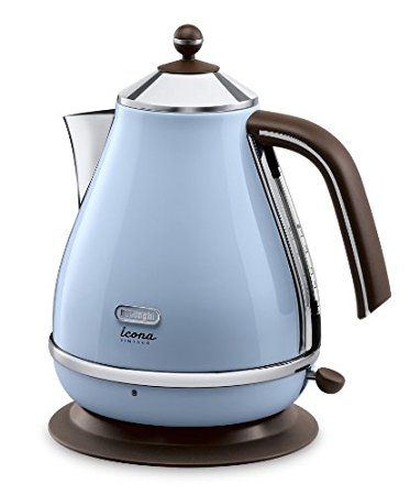 De'Longhi KBOV 3001.AZ Vintage Icona Anita Jug Kettle, 1.7 L, 3000 W - Azure Blue