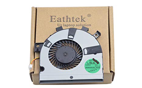 Eathtek Replacement CPU Cooling Fan for Toshiba Satellite E45 E45T E45t-A4200 E45T-A4300 U40t U40T-AT01S series, Compatible part number DC28000DTA0 K000150240