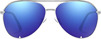 Aviator Sunglasses for Men women - polarized Mirrored Aviator sunglasses women Classic Metal UV400 Protection sunglasses