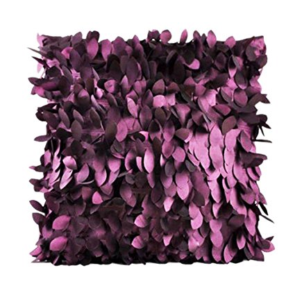 Fallen Leaves Feather Couch Cushion Cover Home Sofa Throw Pillow Case Purple