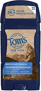 Tom's of Maine Long-Lasting Mountain Spring Men's Natural Deodorant, 79 g