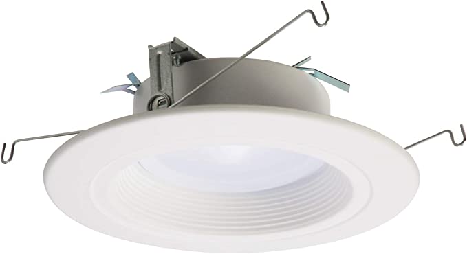 Halo 5 inch and 6 inch Recessed LED Can Light – Retrofit Ceiling & Shower Downlight, Baffle White Trim, Selectable CCT (2700K-5000K), 900 Lumens